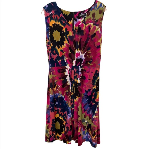 Tahari Floral sleeveless Dress Sz 8 - Picture 1 of 4